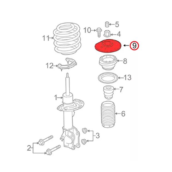 Par Coxim do Amortecedor Dianteiro Ambos os Lados para Ford Fusion - Mondeo e Land Rover Discovery Sport - LR2 - Evoque - Image 3