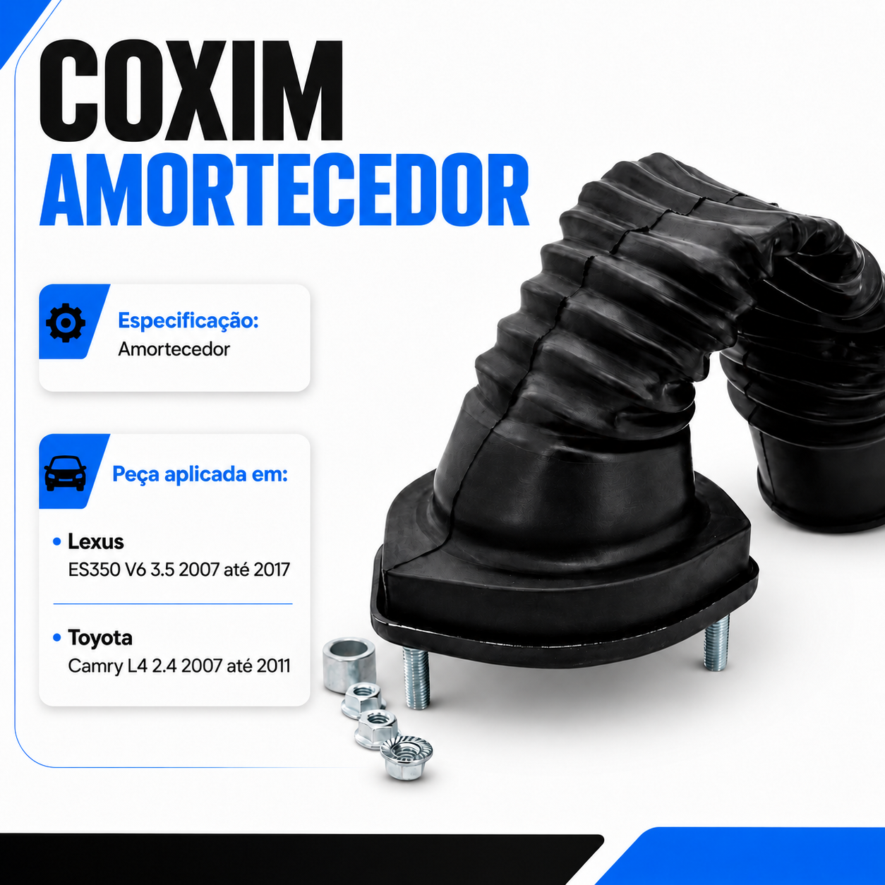 Coxim Amortecedor Traseiro Lexus Es350 07 08 09 10 11 12... - Imagem 2