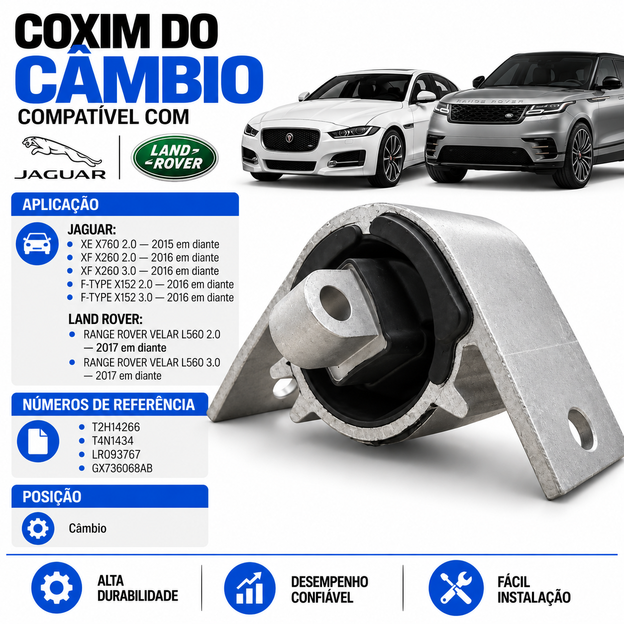Coxim Cambio Jaguar e Land Rover - Imagem 2