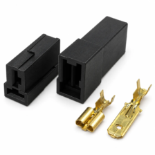 Kit Chicote Elétrico 6,3mm 2 Vias Terminal Macho/fêmea